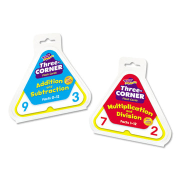 TREND® Three-corner Flash Cards, Addition-subtraction, 5.5 X 5.5, 48-set freeshipping - TVN Wholesale